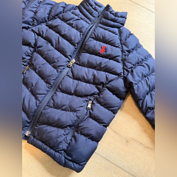 🌶️ Polo by Ralph Lauren Navy Blue Kids Puffer Jacket - Picture 4 of 6